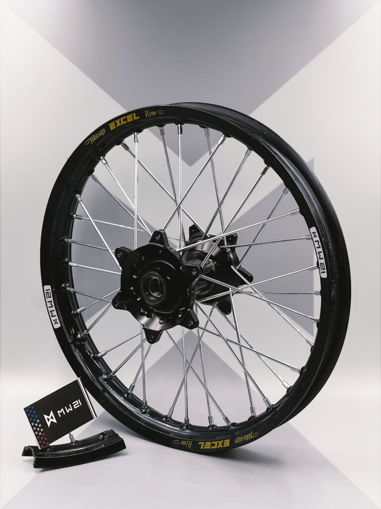 Roue arrière motocross enduro avec jante Excel Signature et moyeu Haan Wheels