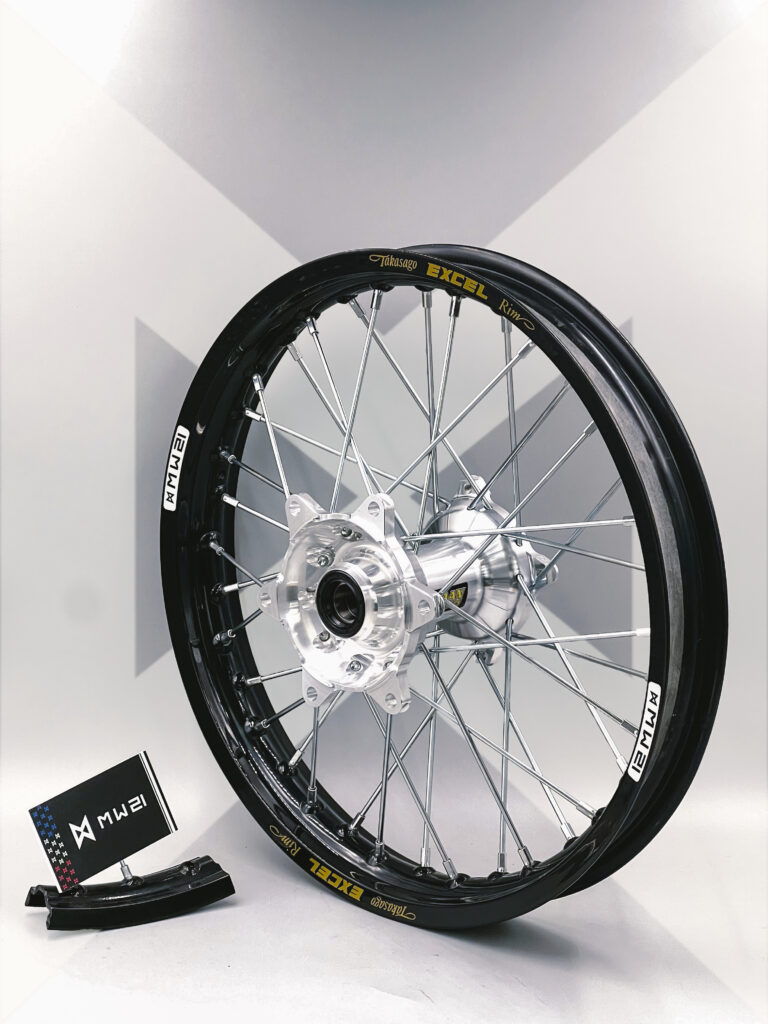 Roue arrière motocross enduro avec jante Excel Signature et moyeu Haan Wheels