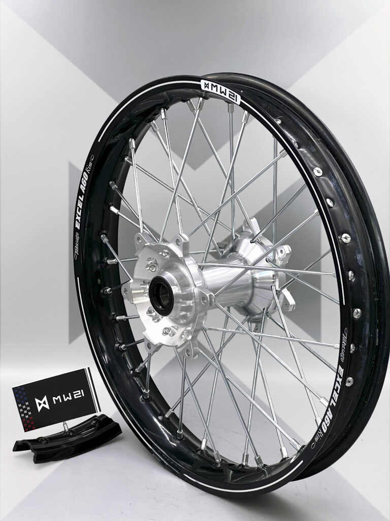 Roue arrière motocross et enduro 1.85x19-2.15x19-2.15x18 avec jante Excel A60 et moyeu Haan Wheels