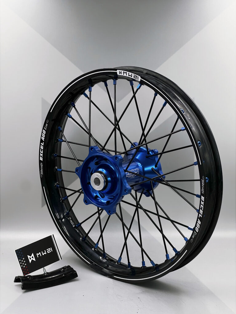 Roue arrière motocross et enduro 1.85x19-2.15x19-2.15x18 avec jante Excel A60 et moyeu Haan Wheels