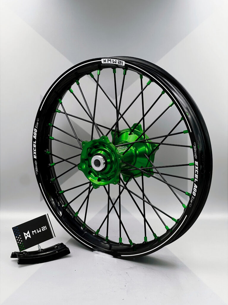 Roue arrière motocross et enduro 1.85x19-2.15x19-2.15x18 avec jante Excel A60 et moyeu Haan Wheels
