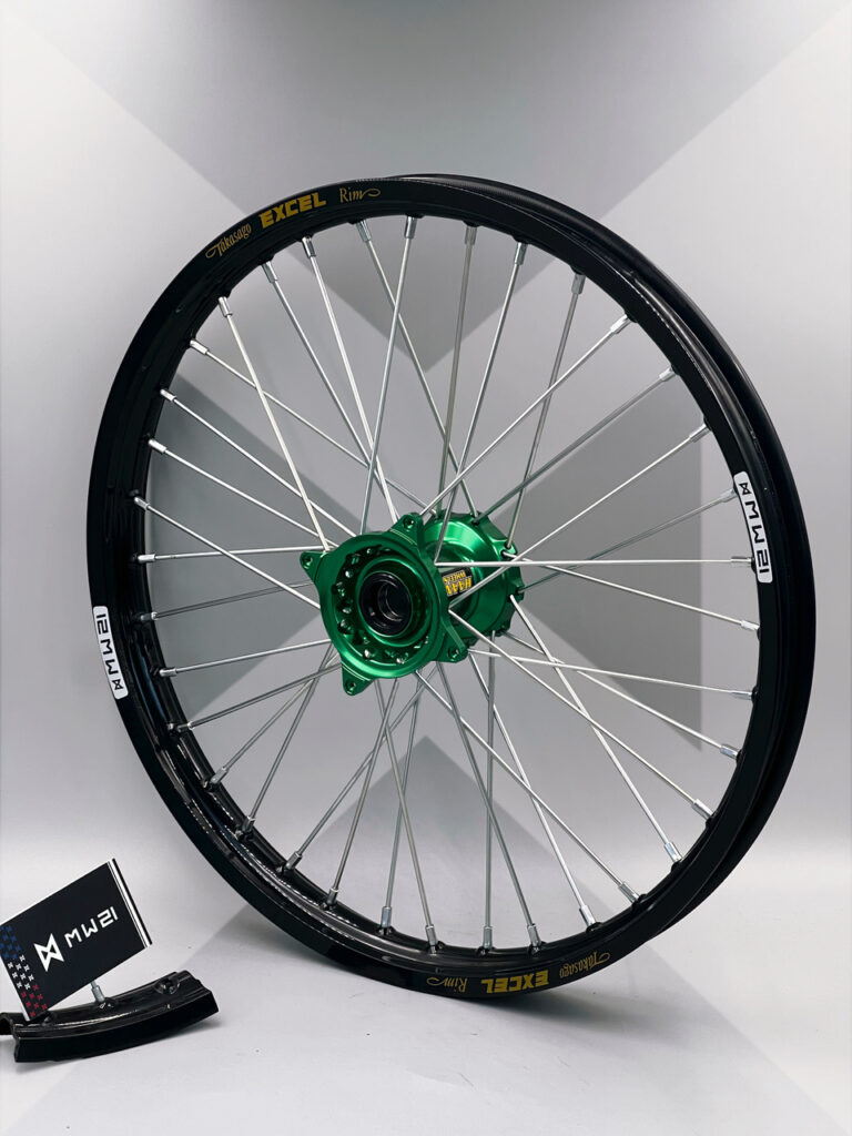 Roue avant motocross et enduro avec jante Excel Signature et moyeu Haan Wheels