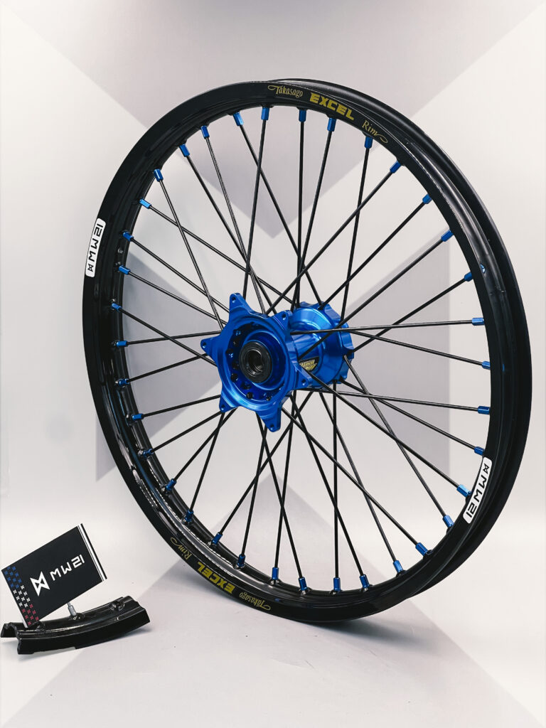 Roue avant motocross et enduro avec jante Excel Signature et moyeu Haan Wheels
