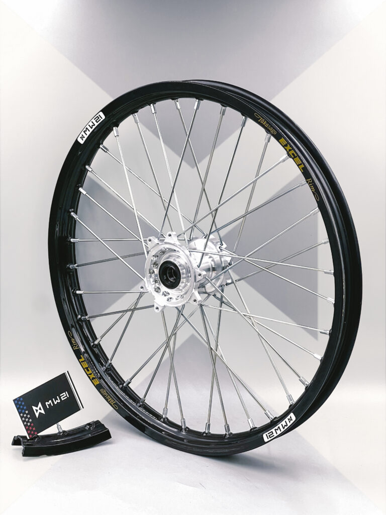 Roue avant motocross et enduro avec jante Excel Signature et moyeu Haan Wheels