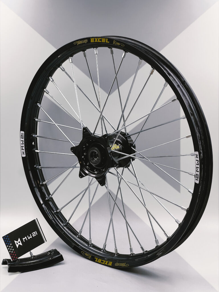 Roue avant motocross et enduro avec jante Excel Signature et moyeu Haan Wheels