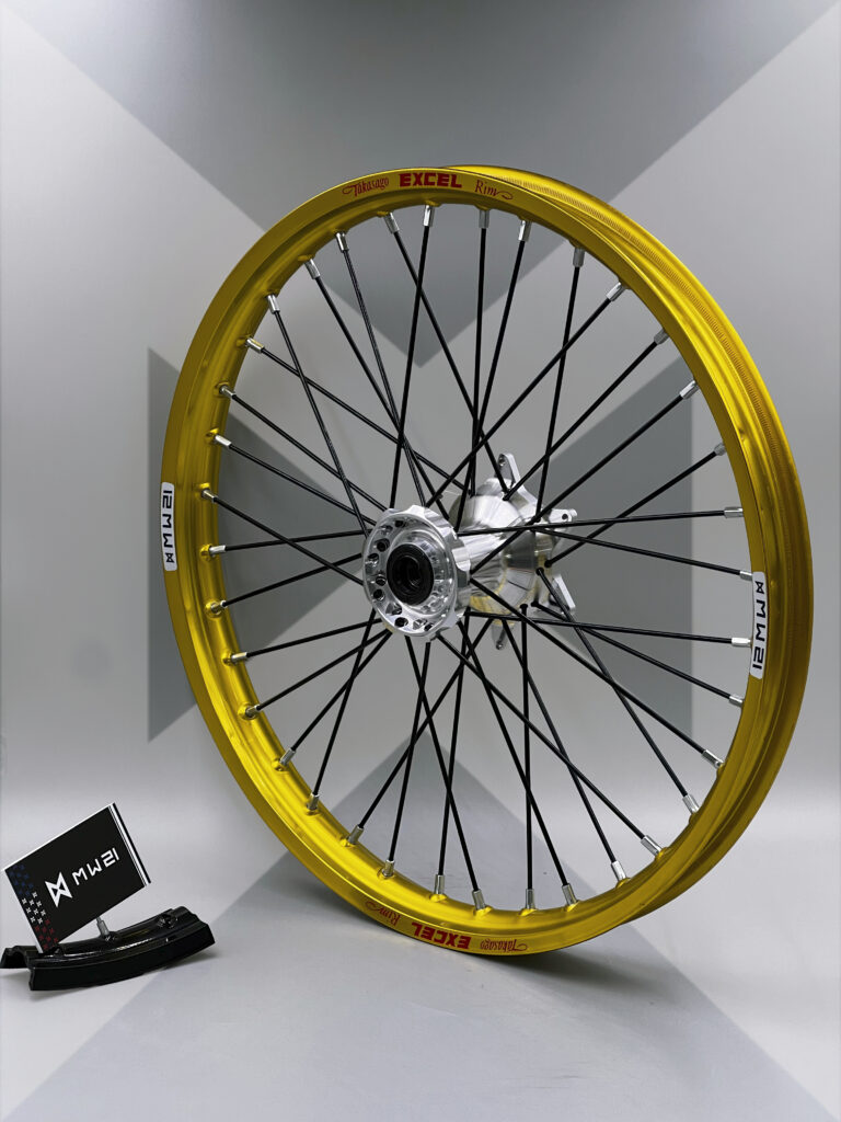 Roue avant motocross et enduro avec jante Excel Signature et moyeu Haan Wheels