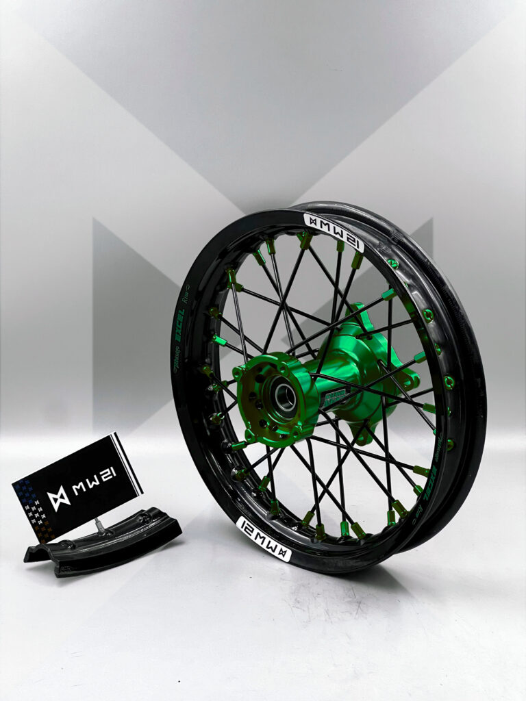 Roue arrière minimoto avec jante Excel Signature et moyeu Haan Wheels