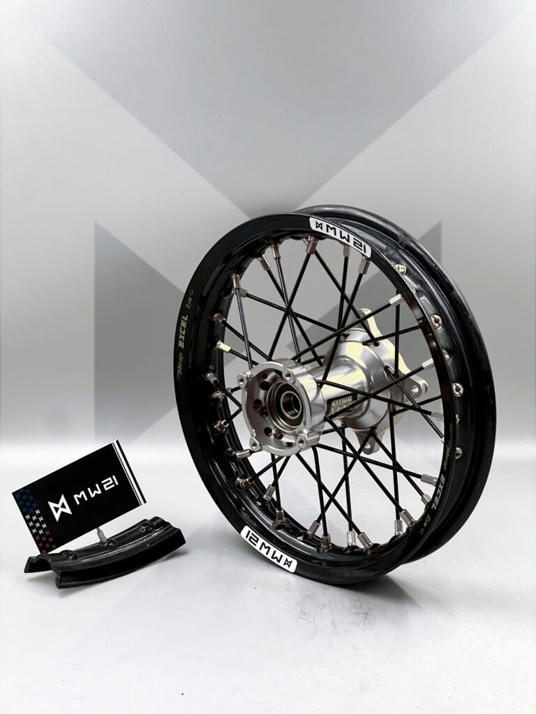 Roue arrière minimoto avec jante Excel Signature et moyeu Haan Wheels