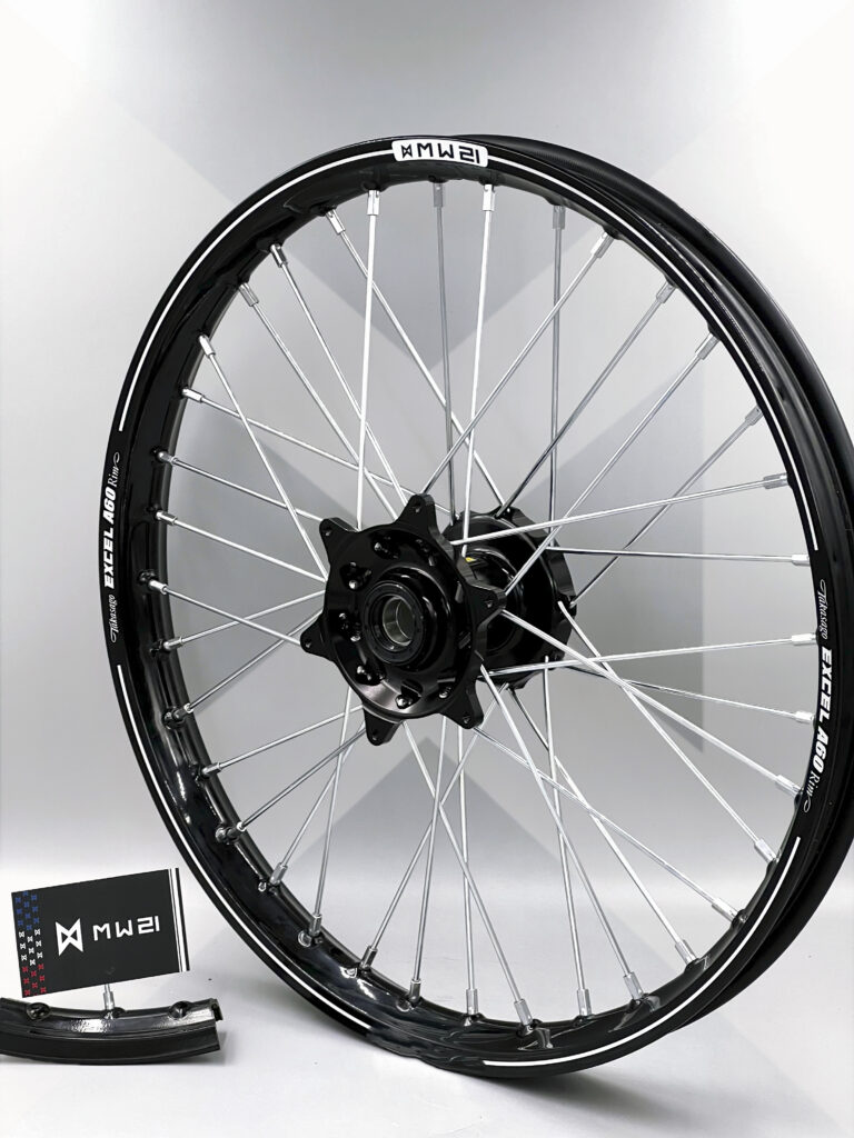 Roue avant motocross et enduro 1.60x 21 avec jante Excel A60 et moyeu Haan Wheels