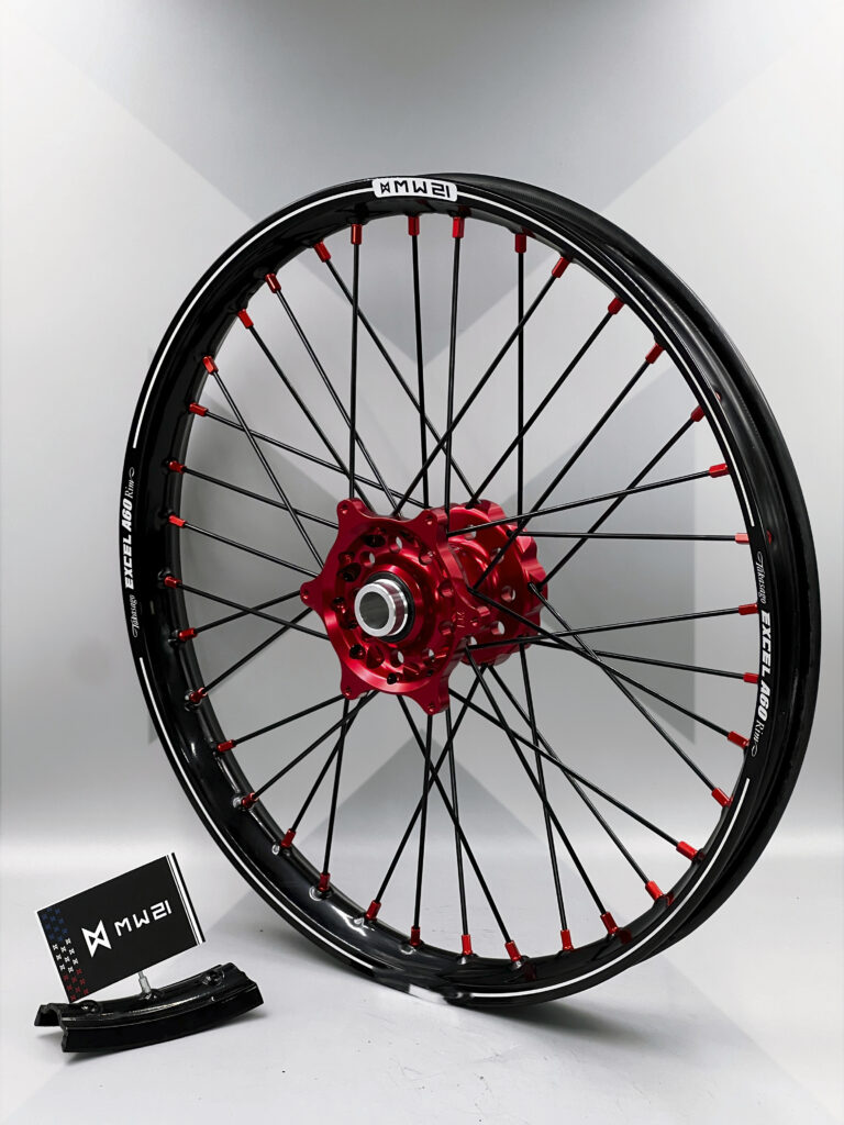 Roue avant motocross et enduro 1.60x 21 avec jante Excel A60 et moyeu Haan Wheels