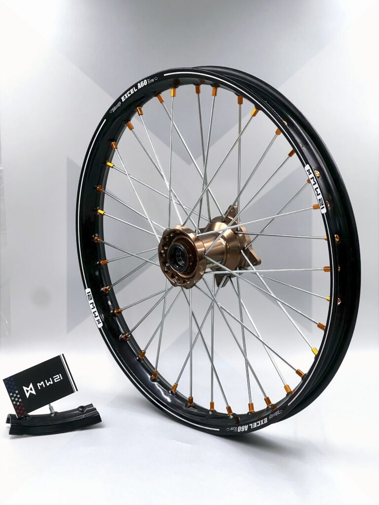 Roue avant motocross et enduro 1.60x 21 avec jante Excel A60 et moyeu Haan Wheels