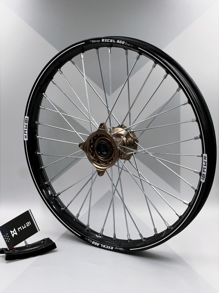Roue avant motocross et enduro 1.60x 21 avec jante Excel A60 et moyeu Haan Wheels