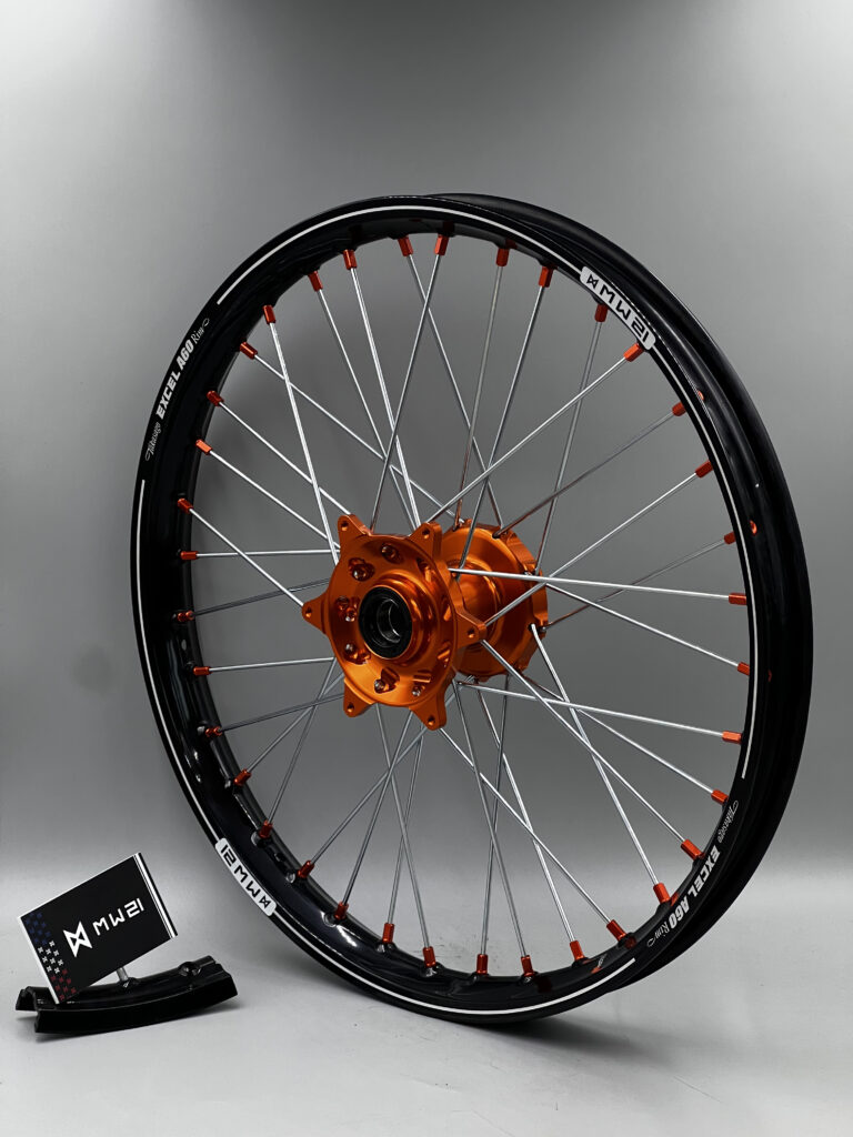 Roue avant motocross et enduro 1.60x 21 avec jante Excel A60 et moyeu Haan Wheels