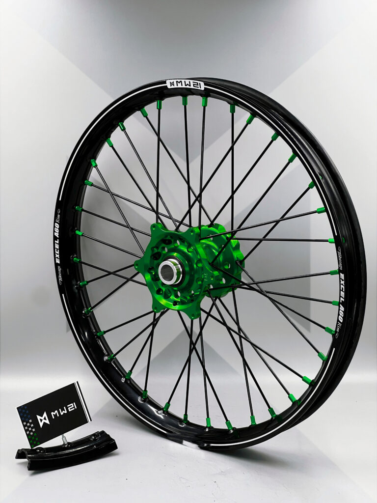 Roue avant motocross et enduro 1.60x 21 avec jante Excel A60 et moyeu Haan Wheels