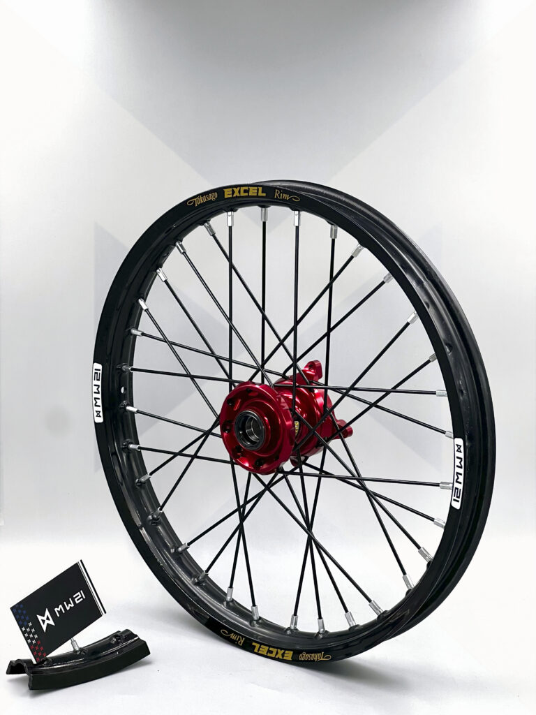 Roue avant minimoto avec jante Excel Signature et moyeu Haan Wheels