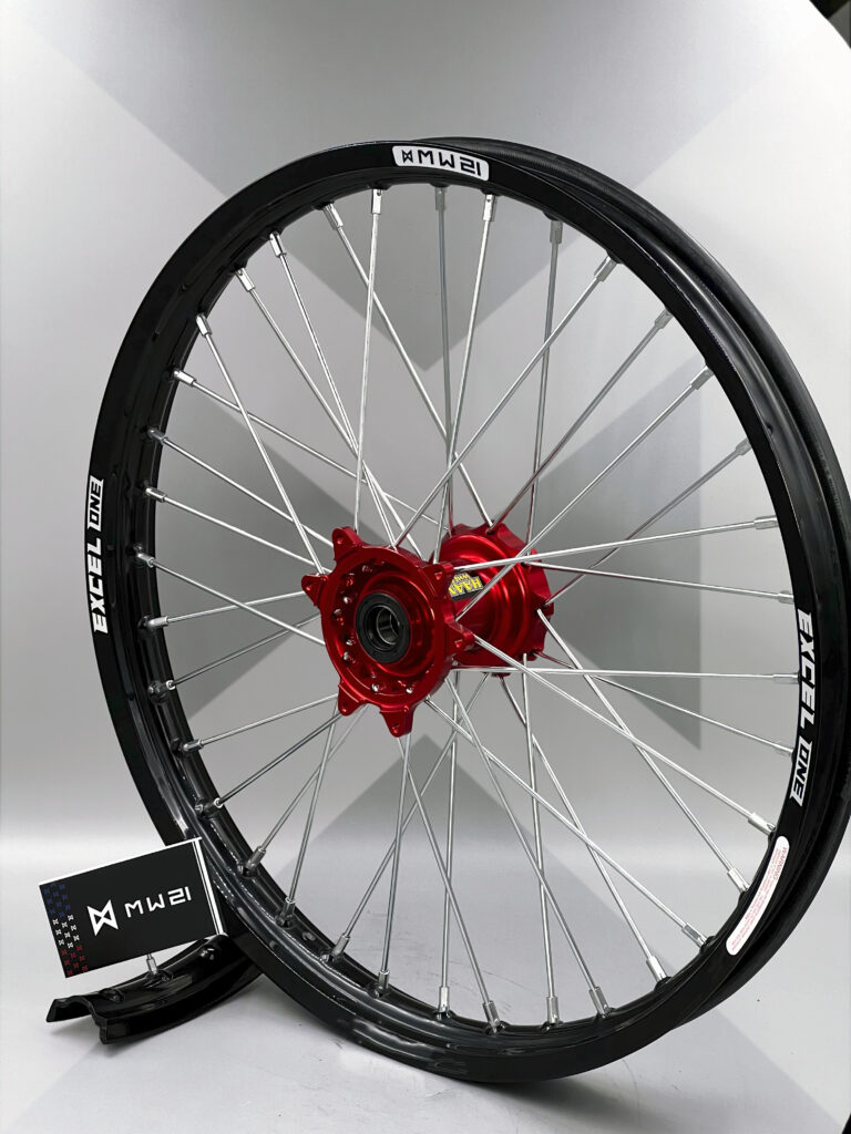 Roue avant motocross et enduro 1.60x 21 avec jante Excel ONE et moyeu Haan Wheels