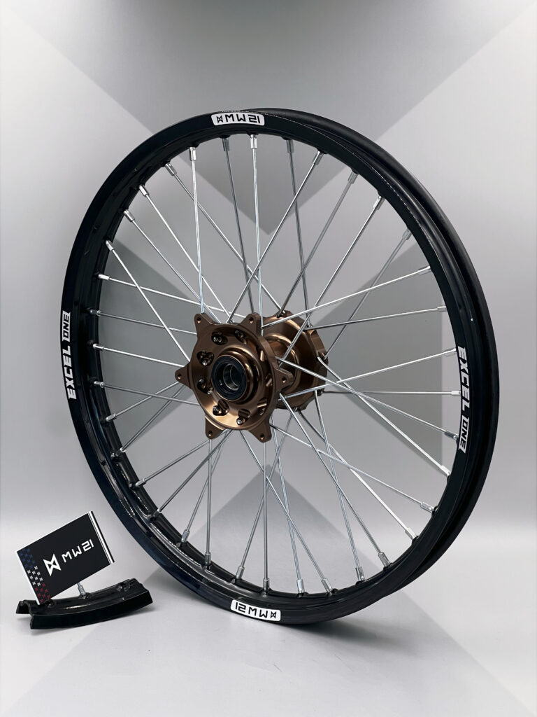 Roue avant motocross et enduro 1.60x 21 avec jante Excel ONE et moyeu Haan Wheels