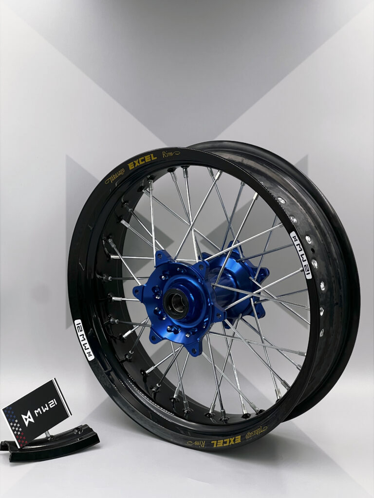 Roue arrière Supermotard avec jante Excel Signature et moyeu Haan Wheels