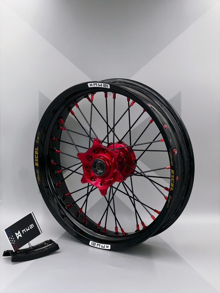 Roue avant Supermotard avec jante Excel Signature et moyeu Haan Wheels