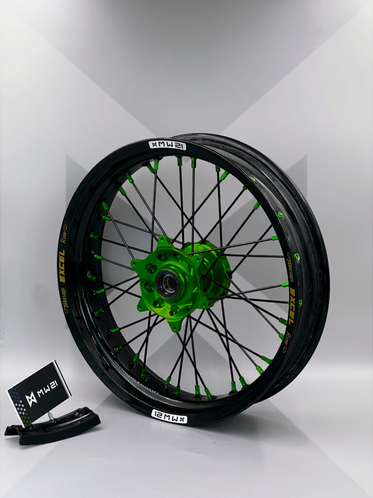 Roue avant Supermotard avec jante Excel Signature et moyeu Haan Wheels