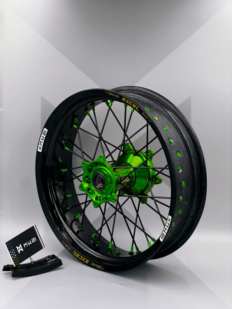 Roue arrière Supermotard avec jante Excel Signature et moyeu Haan Wheels